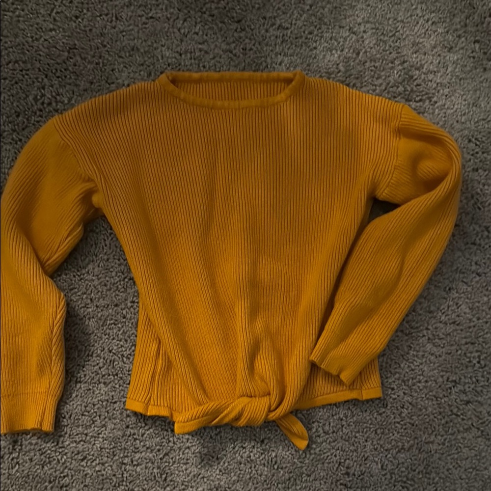 Mustard Yellow Knit Sweater